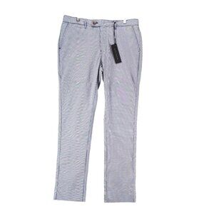 Nifty Genius Pants Mens 34x32 Blue Plaid High Rise Trouser *NWT*